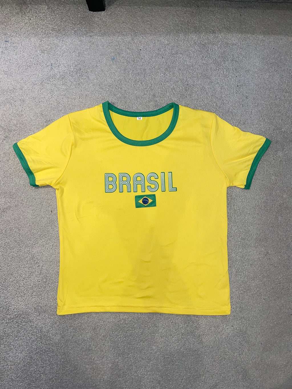 Brazil Baby Tee Y2K Aesthetic