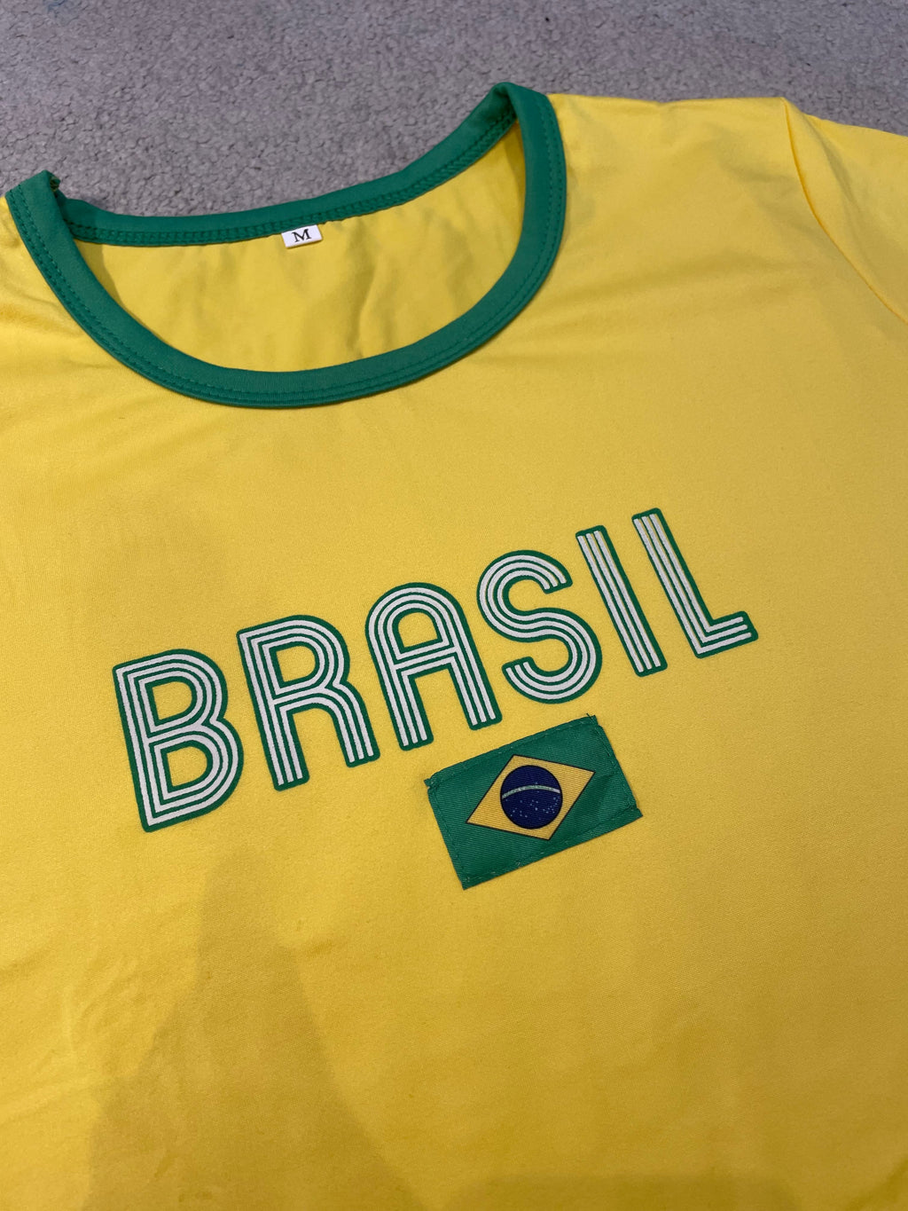 Brazil Baby Tee Y2K Aesthetic